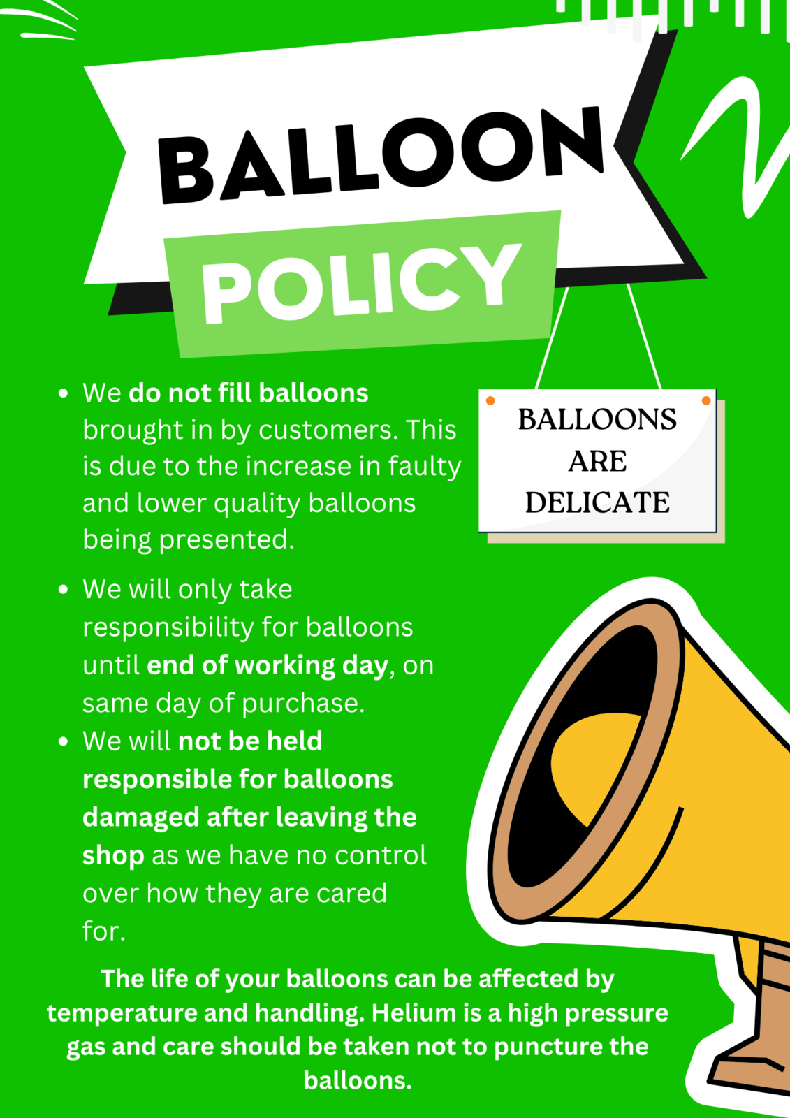 Balloon Policy