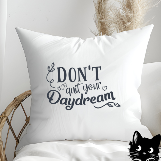 Don't quit your daydream cushion