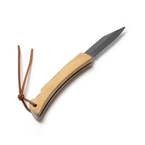 Stainless steel jackknife with grip in natural bamboo Thumbnail