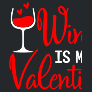Wine is my Valentine - Softstyle™ adult ringspun t-shirt Design
