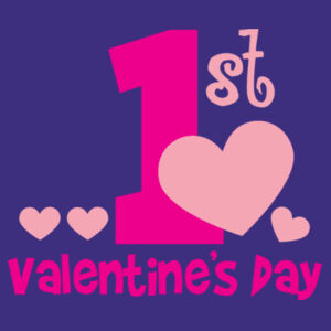 1st Valentine's Day - Baby/toddler t-shirt Design