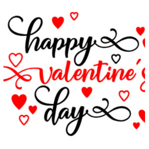 Happy Valentines Day - Square Keyring Design