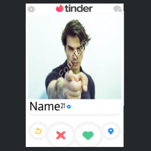 Cusomisable Tinder - Softstyle™ adult ringspun t-shirt Design