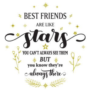 Best Friends Are Like Stars - Slate Clock 27cm x 27cm Design