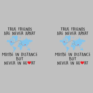 True Friends Are Never Apart - Glitter Mug Design