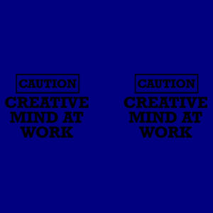 CAUTION - Creative mind at work - Two Tone Mug Design