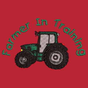 Farmer in Training Embroidered Green Design - Softstyle™ youth ringspun t-shirt Design