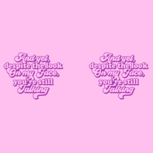 And Yet Despite The Look On My Face - Marble Mug Design