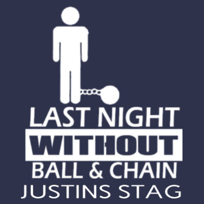 Last night without the ball and chain  - Softstyle™ adult ringspun t-shirt Design