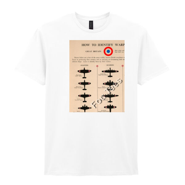 Identifying Warplanes Great Britain - Softstyle™ adult ringspun t-shirt Thumbnail