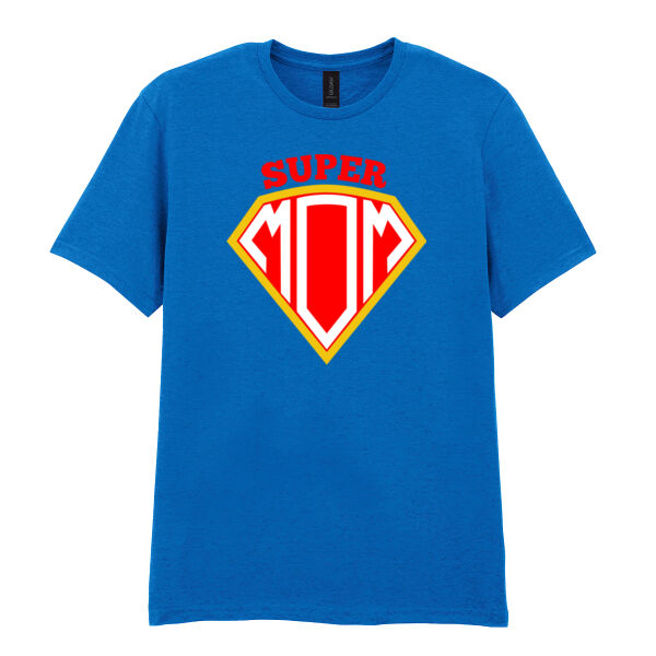 Super Mom - Softstyle™ adult ringspun t-shirt Thumbnail