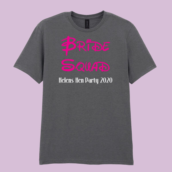 Disney Bride Squad Hen T-shirt - Softstyle™ adult ringspun t-shirt Thumbnail