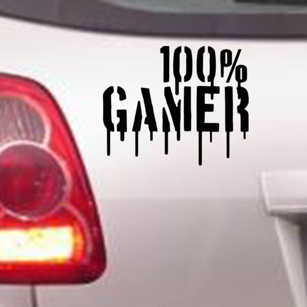 100% Gamer - Car Bumper Sticker Thumbnail