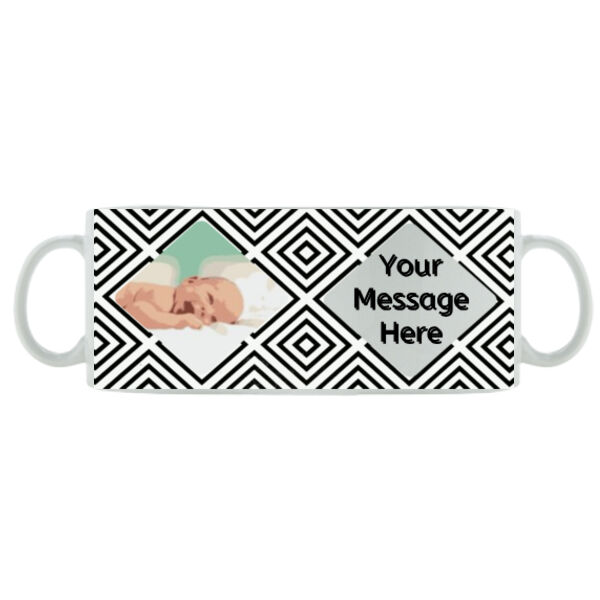 Customisable - Geometric - Add Text Add Image - Mug - Ceramic 11oz Thumbnail
