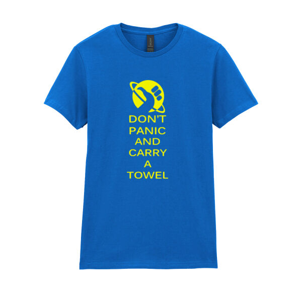 Keep calm and carry a towel - Softstyle™ women's ringspun t-shirt Thumbnail
