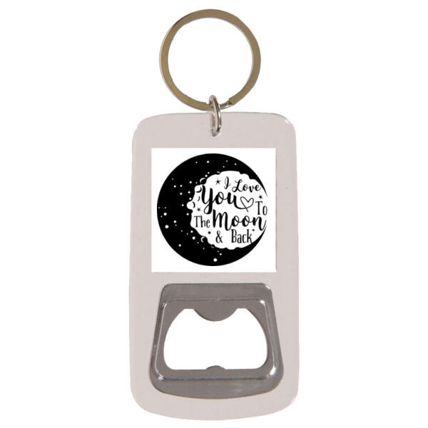 Love you to the moon and back with custom image - Keyring with Bottle Opener Thumbnail