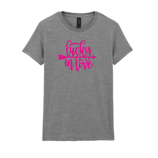 Lucky in Love - Softstyle™ women's ringspun t-shirt Thumbnail