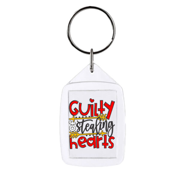Guilty of Stealing Hearts - Rectangle Smooth Edge Keyring Thumbnail