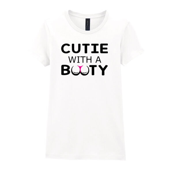 Cutie with a Booty - Softstyle™ women's ringspun t-shirt Thumbnail