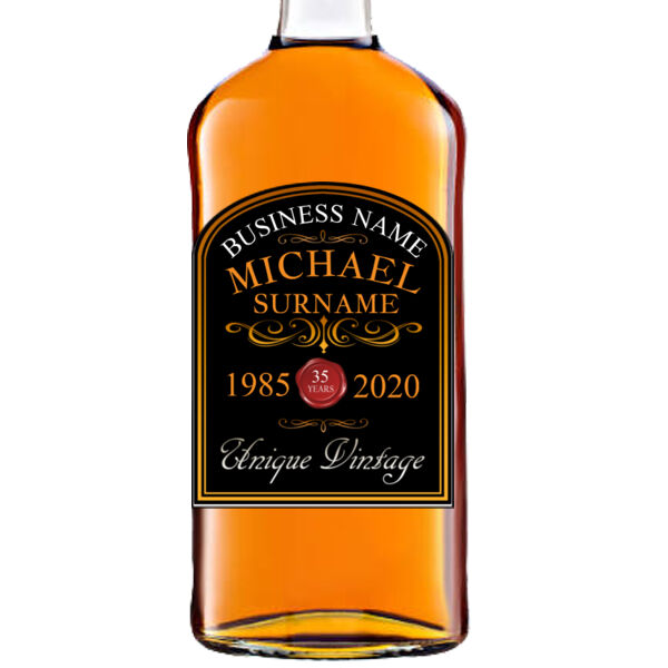 Customisable Commemorative  - Sticker Whiskey Bottle Label Thumbnail