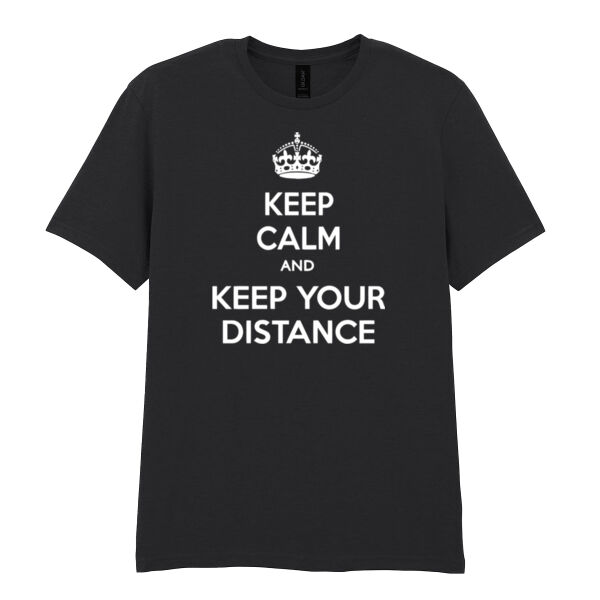 Keep Calm and Keep Your Distance - Softstyle™ adult ringspun t-shirt Thumbnail