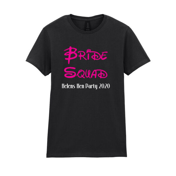 Disney Bride Squad Hen T-shirt - Softstyle™ women's ringspun t-shirt Thumbnail