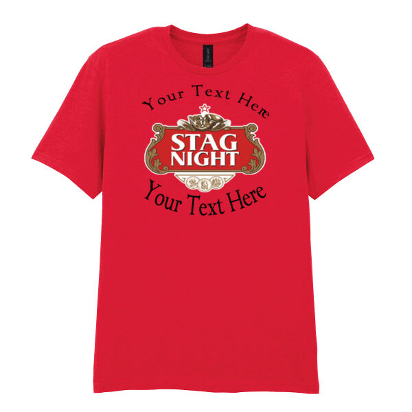 Stag Night Customisable  - Softstyle™ adult ringspun t-shirt Thumbnail