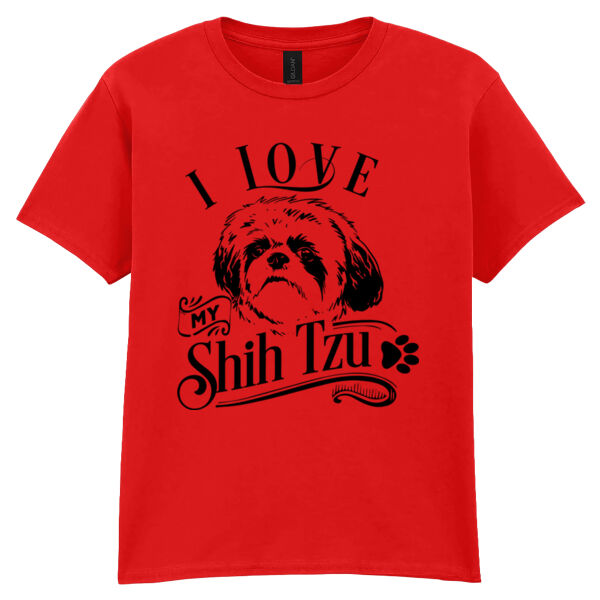 I love my Shih Tzu - Softstyle™ youth ringspun t-shirt Thumbnail