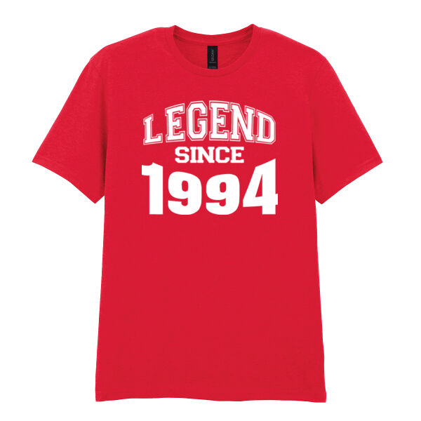 Customisable - Legend Since - Softstyle™ adult ringspun t-shirt Thumbnail