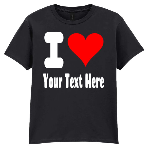 Customisable - I Heart Design - Softstyle™ adult ringspun t-shirt Thumbnail
