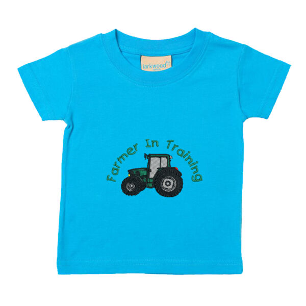 Farmer in Training Embroidered Green Design - Baby/toddler t-shirt Thumbnail