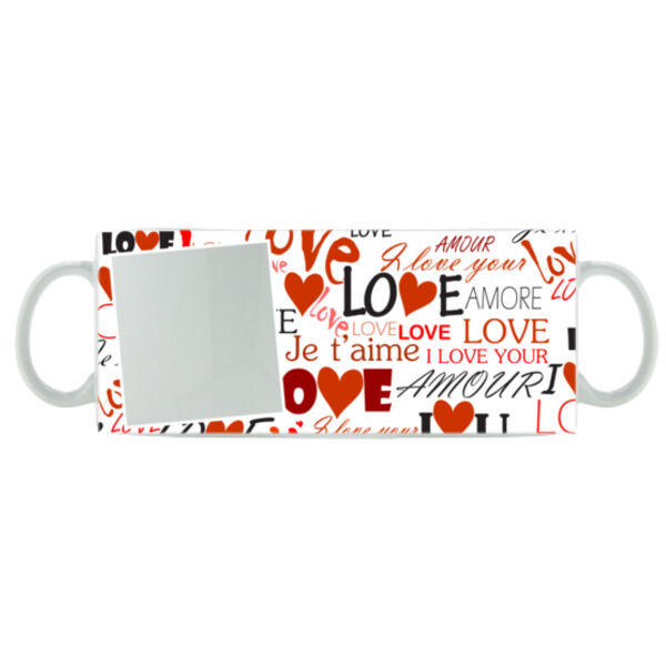 Customisable - Love Text Photo - Mug - Ceramic 11oz Thumbnail
