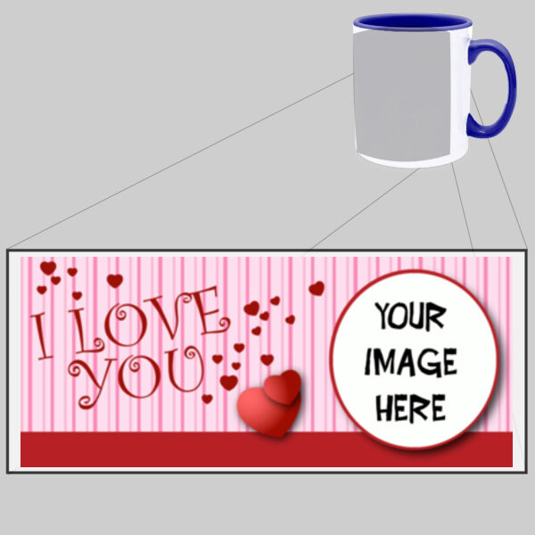 Customisable - I Love You - Two Tone Mug Thumbnail