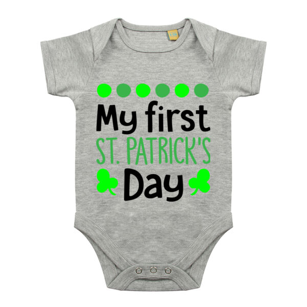 My First St. Patrick's - Short sleeved body suit with envelope neck opening Thumbnail