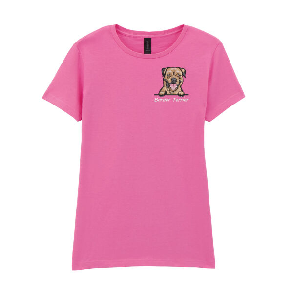Customisable - Border Terrier - Softstyle™ women's ringspun t-shirt Thumbnail