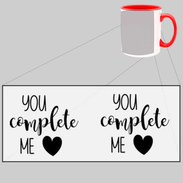 You Complete Me - Two Tone Mug Thumbnail