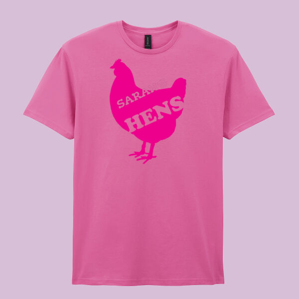 Customisable - Hen Design - Softstyle™ adult ringspun t-shirt Thumbnail
