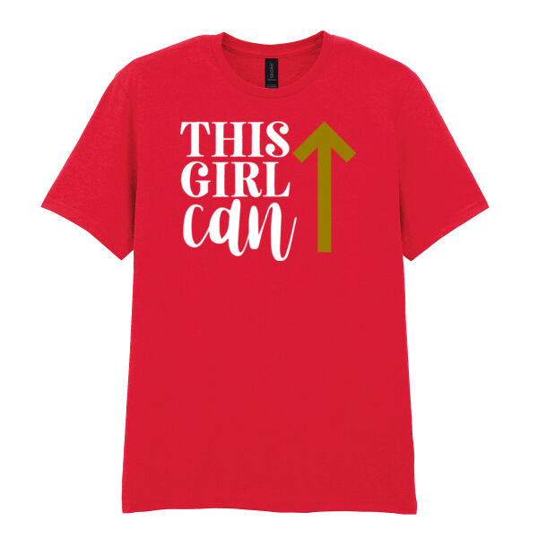 This Girl Can - Softstyle™ adult ringspun t-shirt Thumbnail