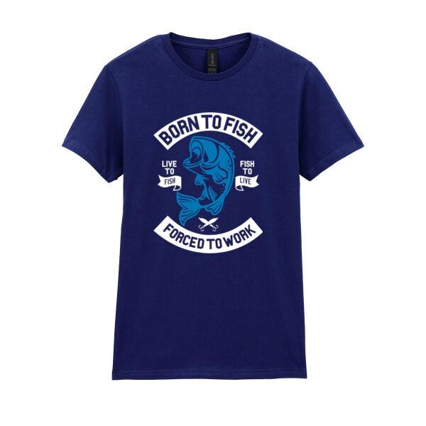 Born to Fish - Softstyle™ women's ringspun t-shirt Thumbnail