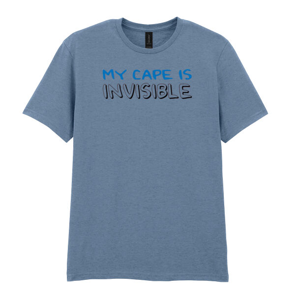 My Cape Is Invisible - Softstyle™ adult ringspun t-shirt Thumbnail