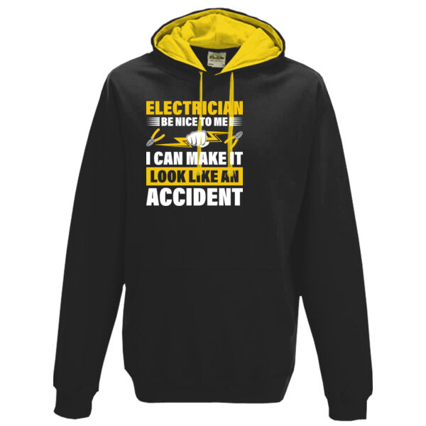 Electrician - Be Nice to Me, I Can Make It Look Like an Accident - Varsity hoodie Thumbnail