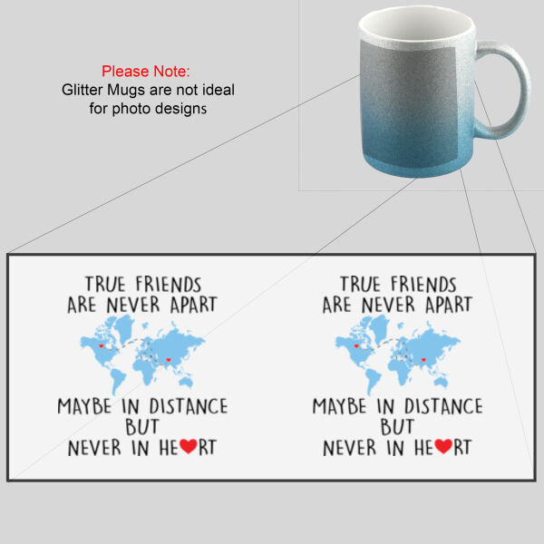 True Friends Are Never Apart - Glitter Mug Thumbnail