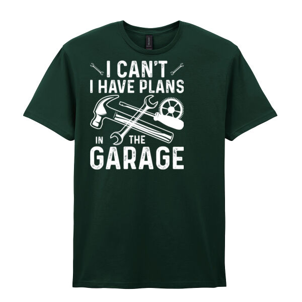 I have plans in the garage - Softstyle™ adult ringspun t-shirt Thumbnail