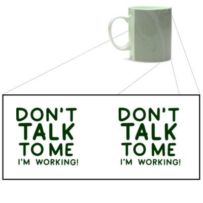 Don't Talk To Me I'm Working - Marble Mug Thumbnail