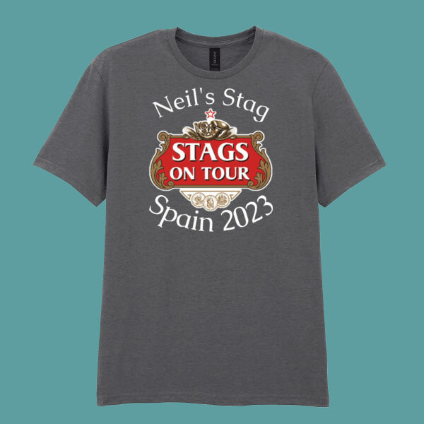 Stag's on Tour Customisable   - Softstyle™ adult ringspun t-shirt Thumbnail