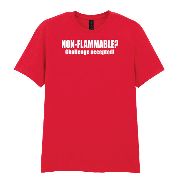 Non - Flammable? - Softstyle™ adult ringspun t-shirt Thumbnail