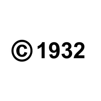 Copyright 1932 Thumbnail