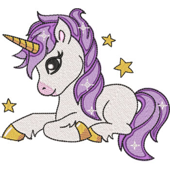 Embroidered Unicorn Laying Down Thumbnail